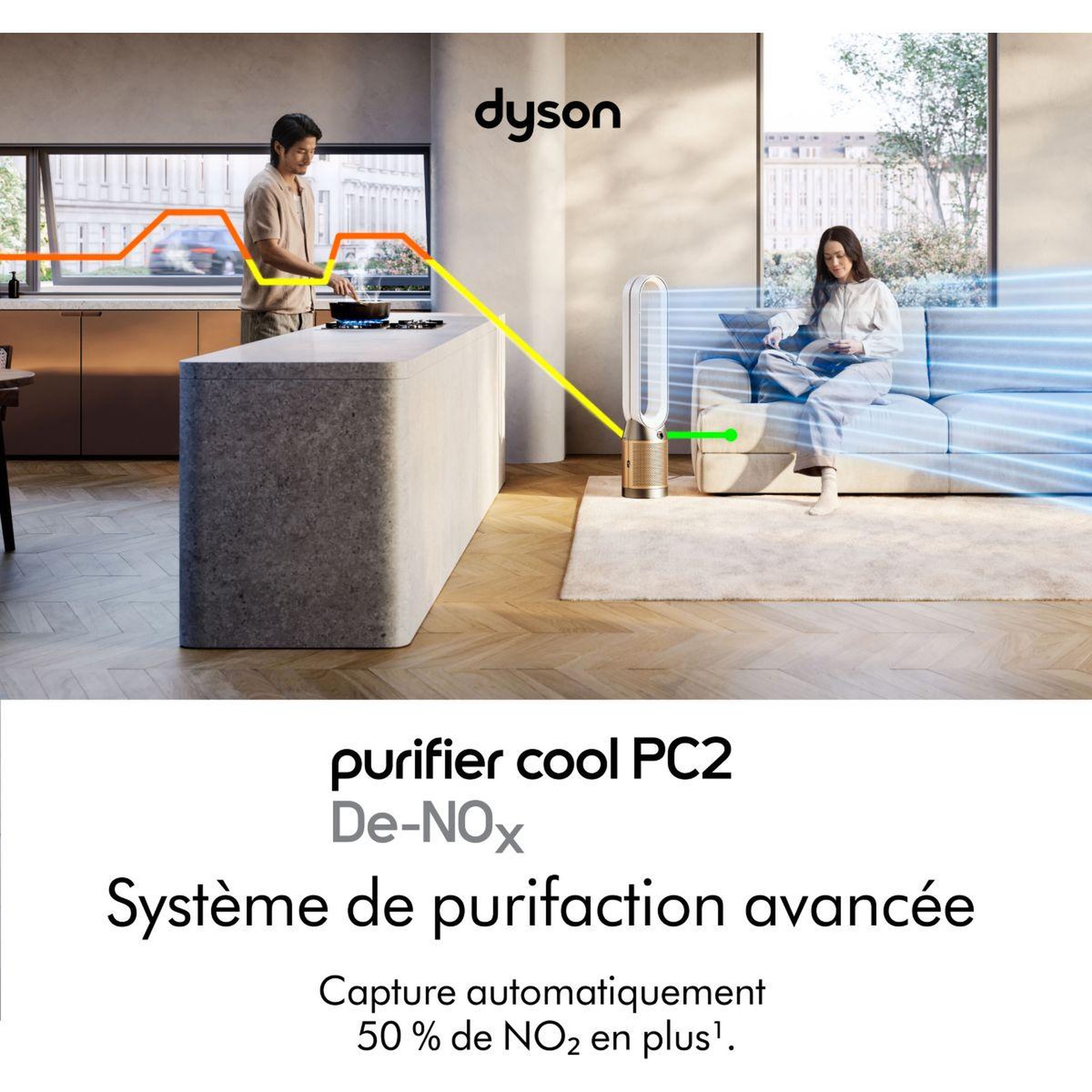 Voir la diapositive 2 : Dyson Purificateur d'air, ventilateur Cool PC2 De Nox