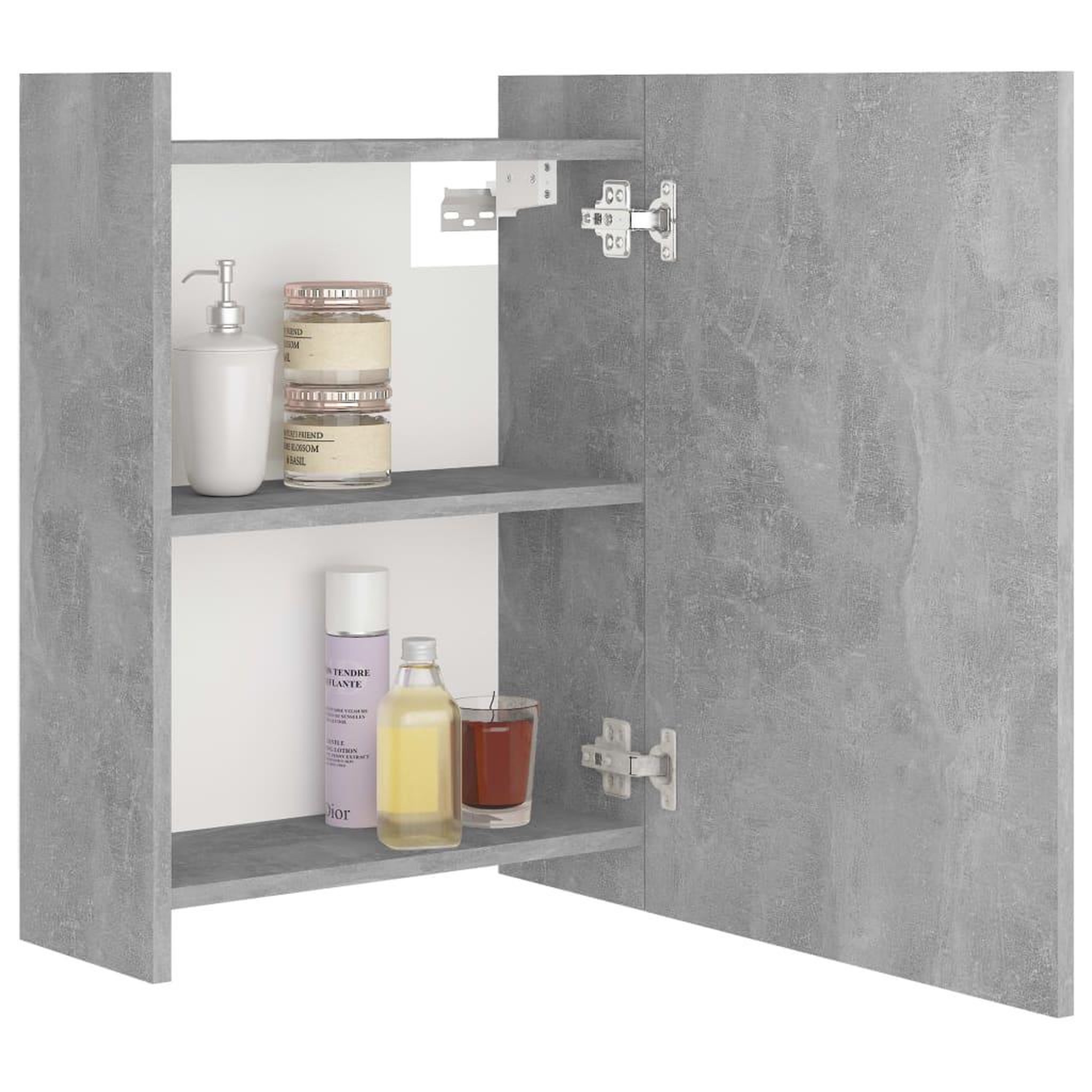 Voir la diapositive 4 : VIDAXL Armoire a miroir de salle de bain Gris beton Bois d'ingenierie