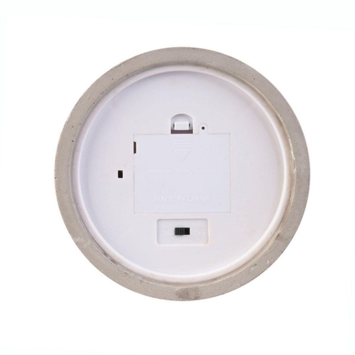 The Home Deco Factory Bougie LED ronde design ciment Factory PM - Gris