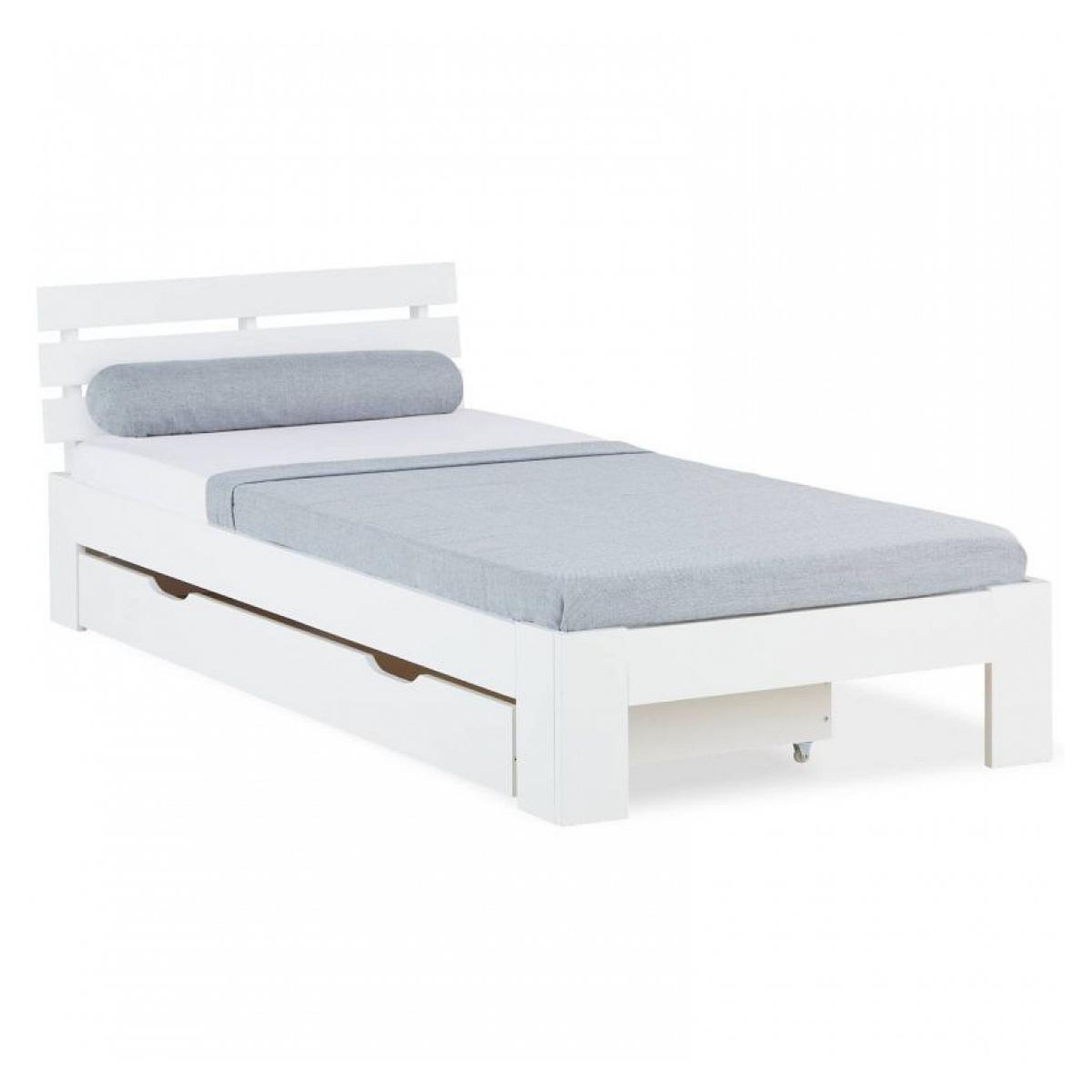 HomeStyle4U Lit simple 90x200 avec tiroir et Sommier