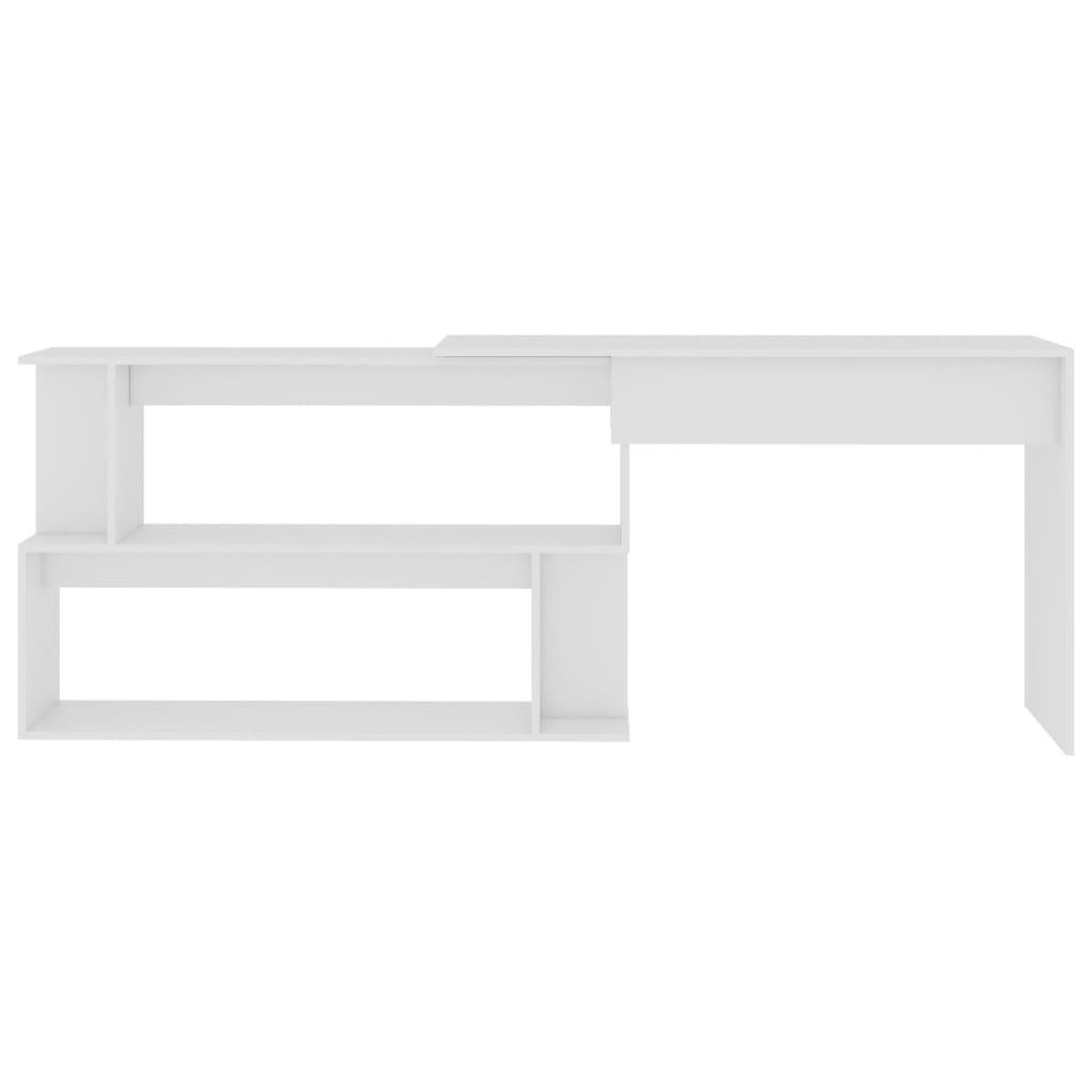 Voir la diapositive 5 : VIDAXL Bureau d'angle Blanc 200x50x76 cm Bois d'ingenierie