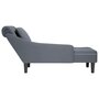 Voir la diapositive 5 : VIDAXL Fauteuil long et coussin et accoudoir droit gris fonce velours