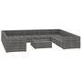 Voir la diapositive 3 : VIDAXL Salon de jardin 9 pcs avec coussins Resine tressee Gris