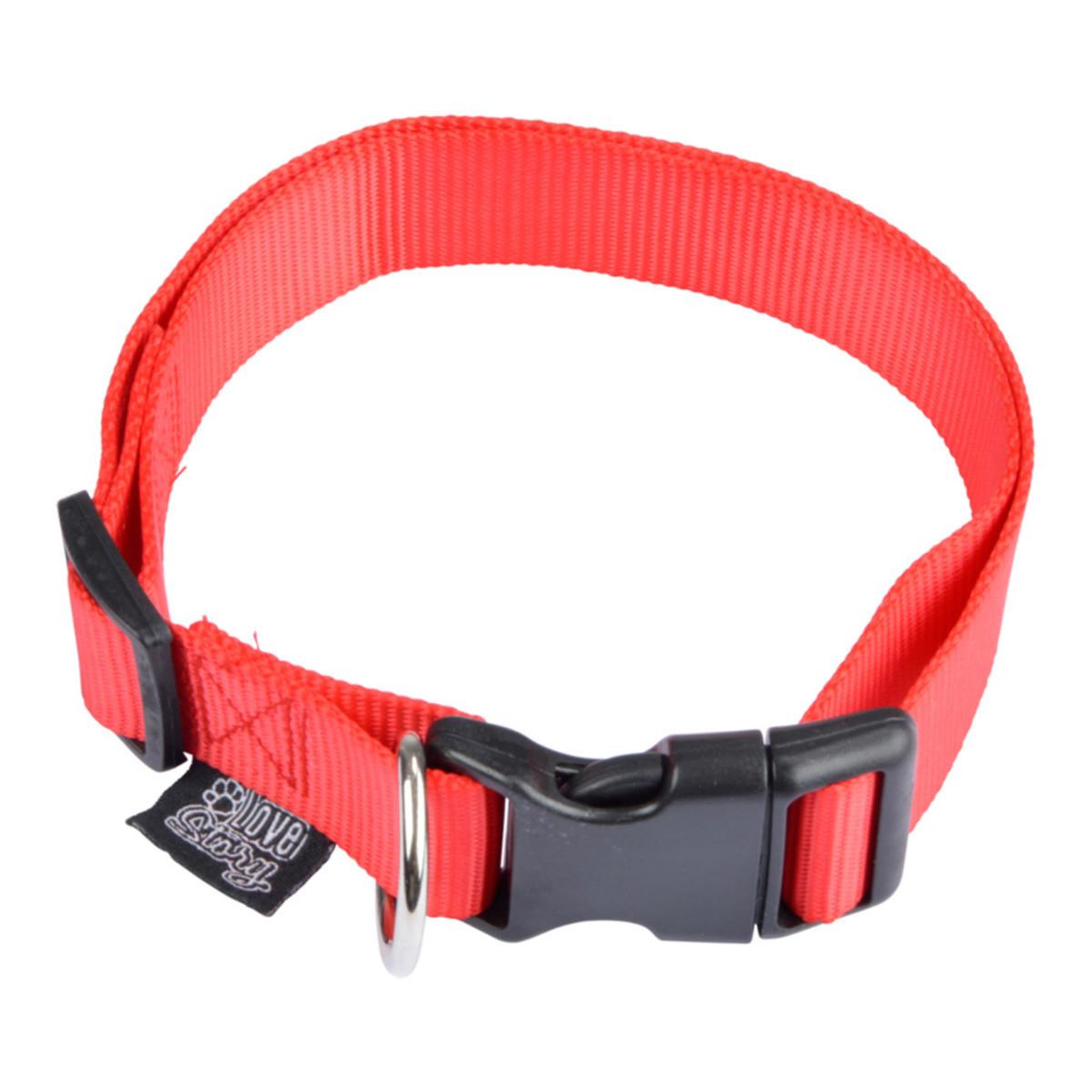 LOVE STORY Collier réglable chien  essentiel  45-65cm rouge
