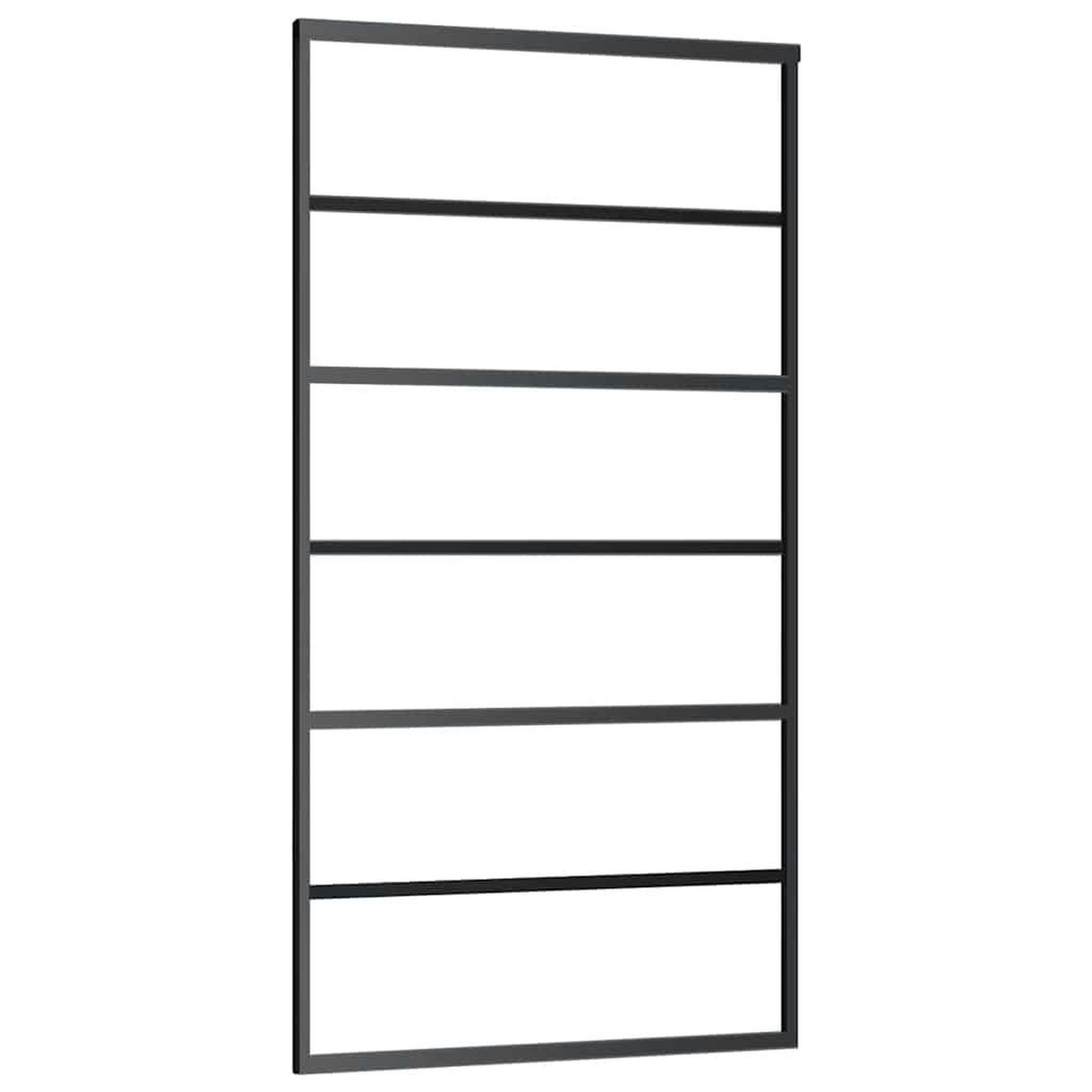 Voir la diapositive 5 : VIDAXL Porte coulissante kit de quincaillerie noir 102x205cm verre ESG