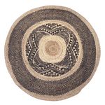 TOILINUX Tapis en jute rond. Coloris disponibles : Beige