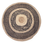TOILINUX Tapis en jute rond. Coloris disponibles : Beige