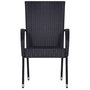 Voir la diapositive 4 : VIDAXL Ensemble a manger de jardin 9 pcs Resine tressee Noir
