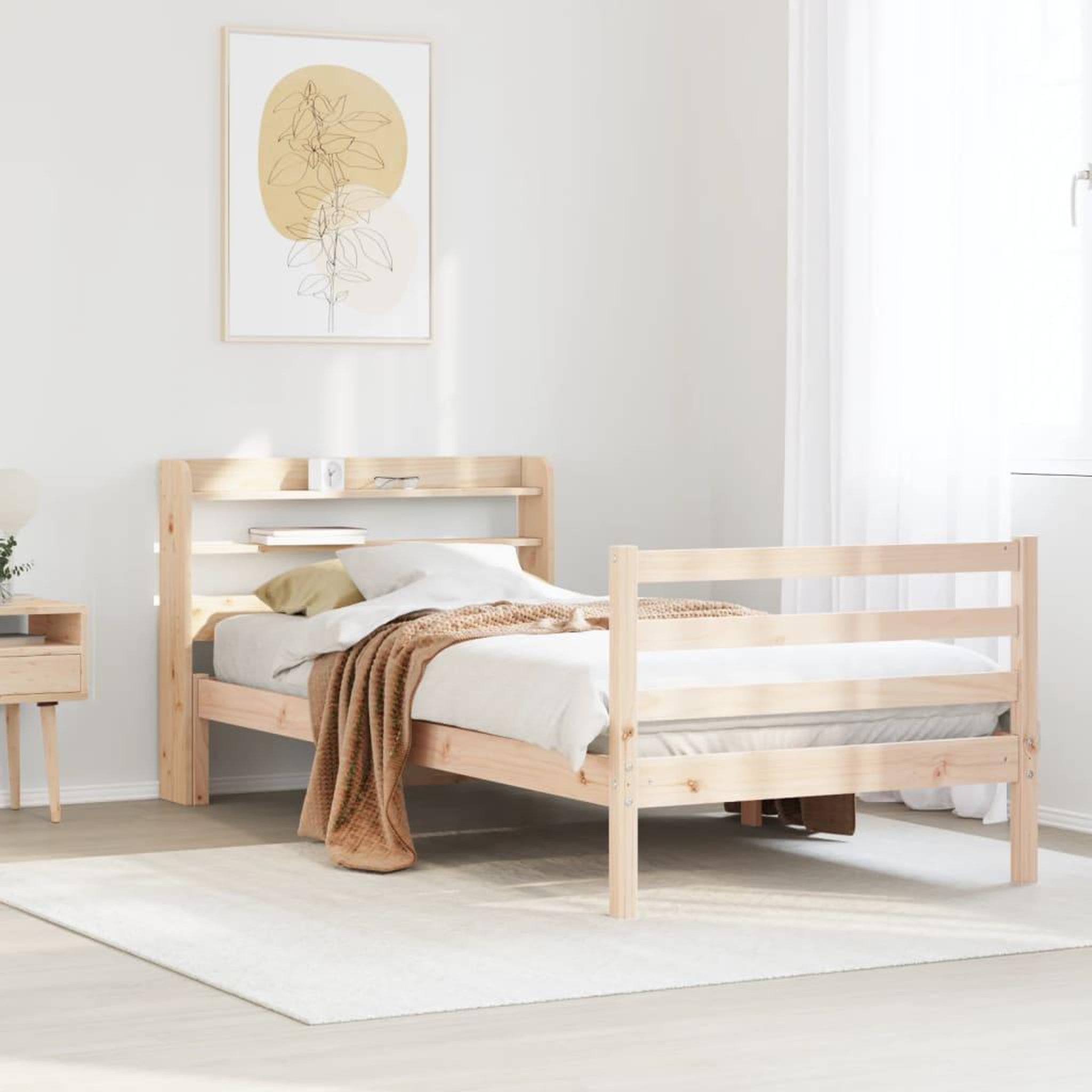 VIDAXL Cadre de lit avec tete de lit sans matelas 100x200 cm