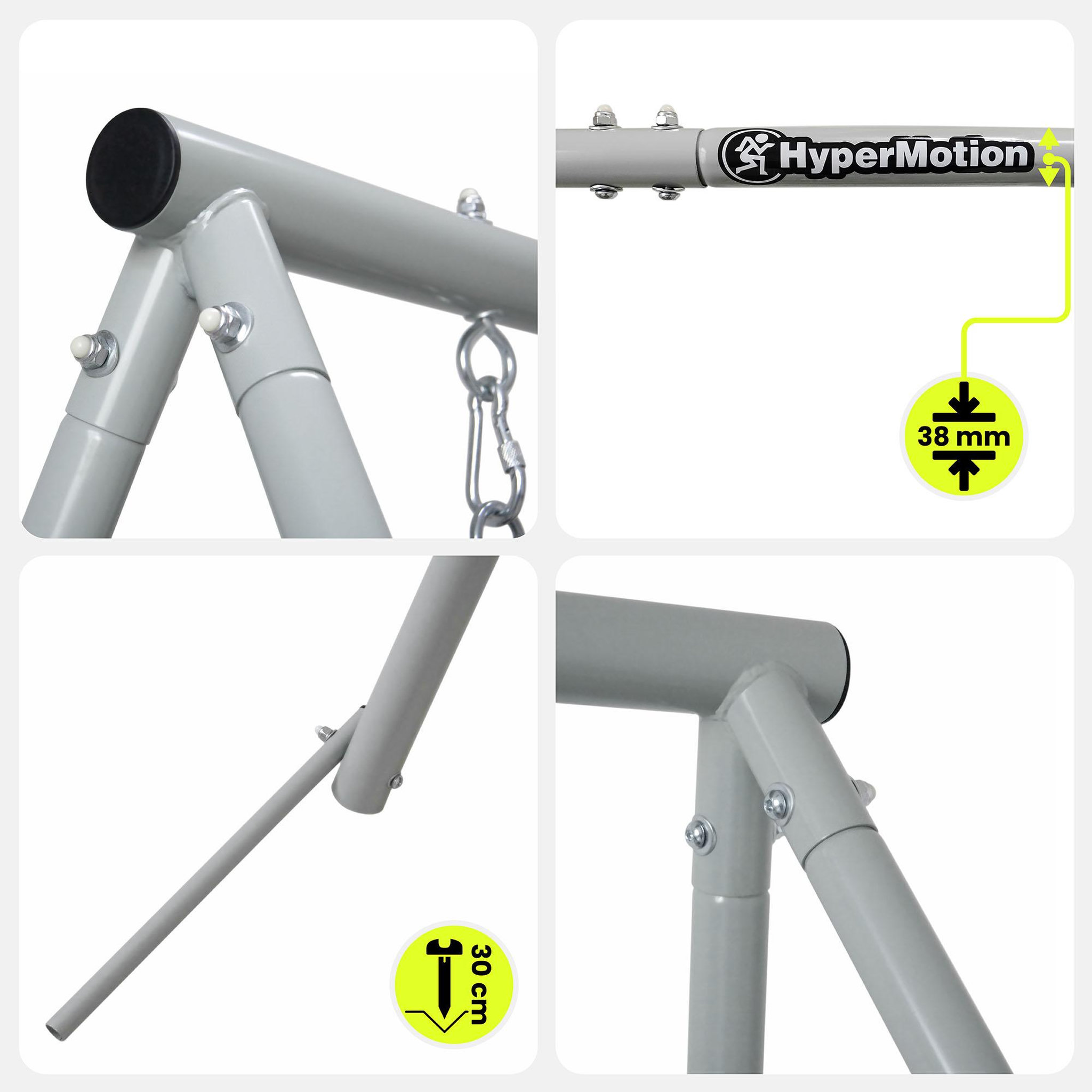 Voir la diapositive 4 : HYPERMOTION Balançoire nid de cigogne HyperMotion avec structure 100 cm gris beige