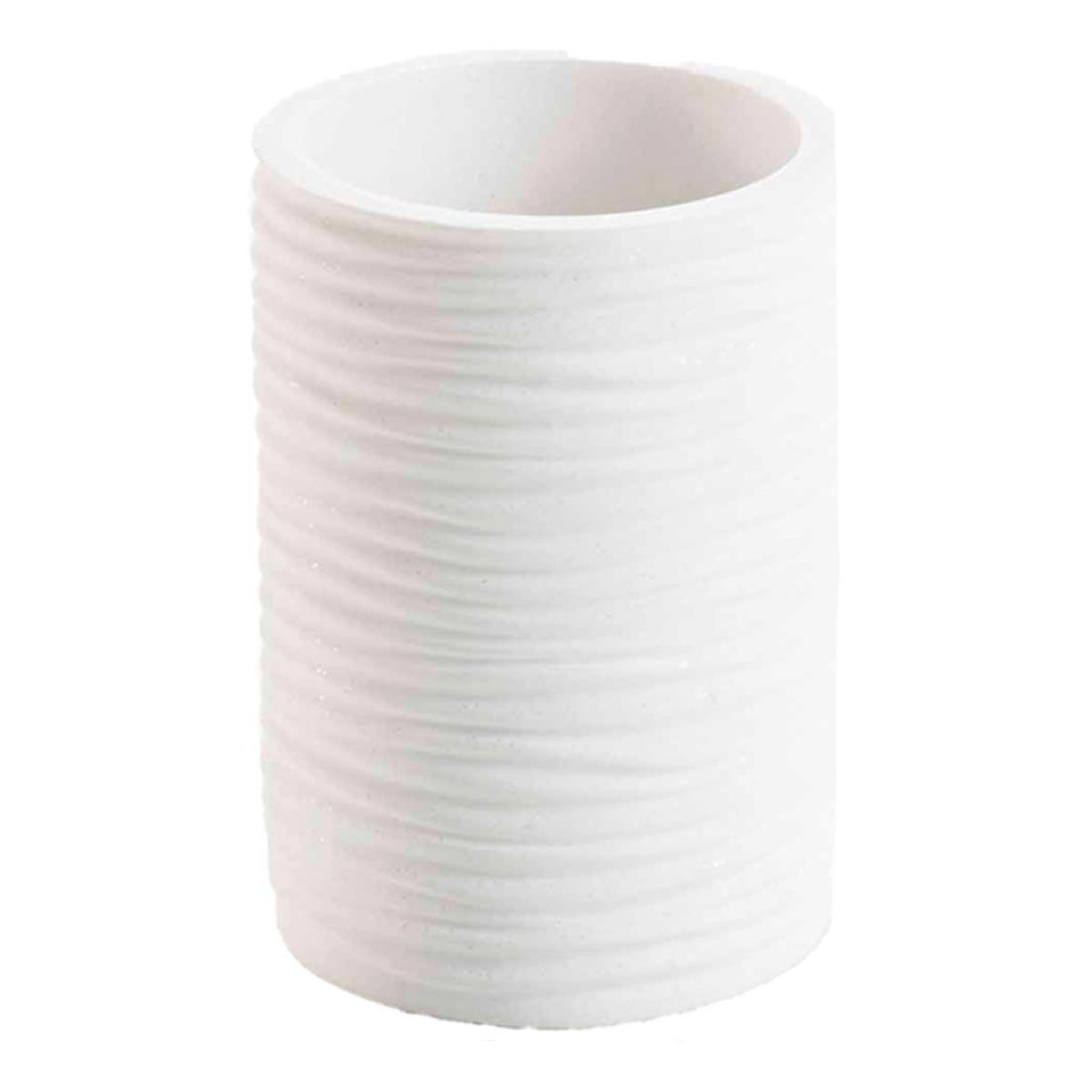Douceur d'Intérieur Gobelet effet strié  siloa  10cm blanc