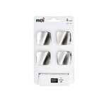 CENTRALE BRICO Lot de 4 boutons de meuble Vague zamak brossé H.26 x l.32 x P.31 mm