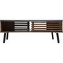 Voir la diapositive 3 : ATMOSPHERA Table basse design bois Asmar - L. 100 x H. 37 cm - Marron et noir