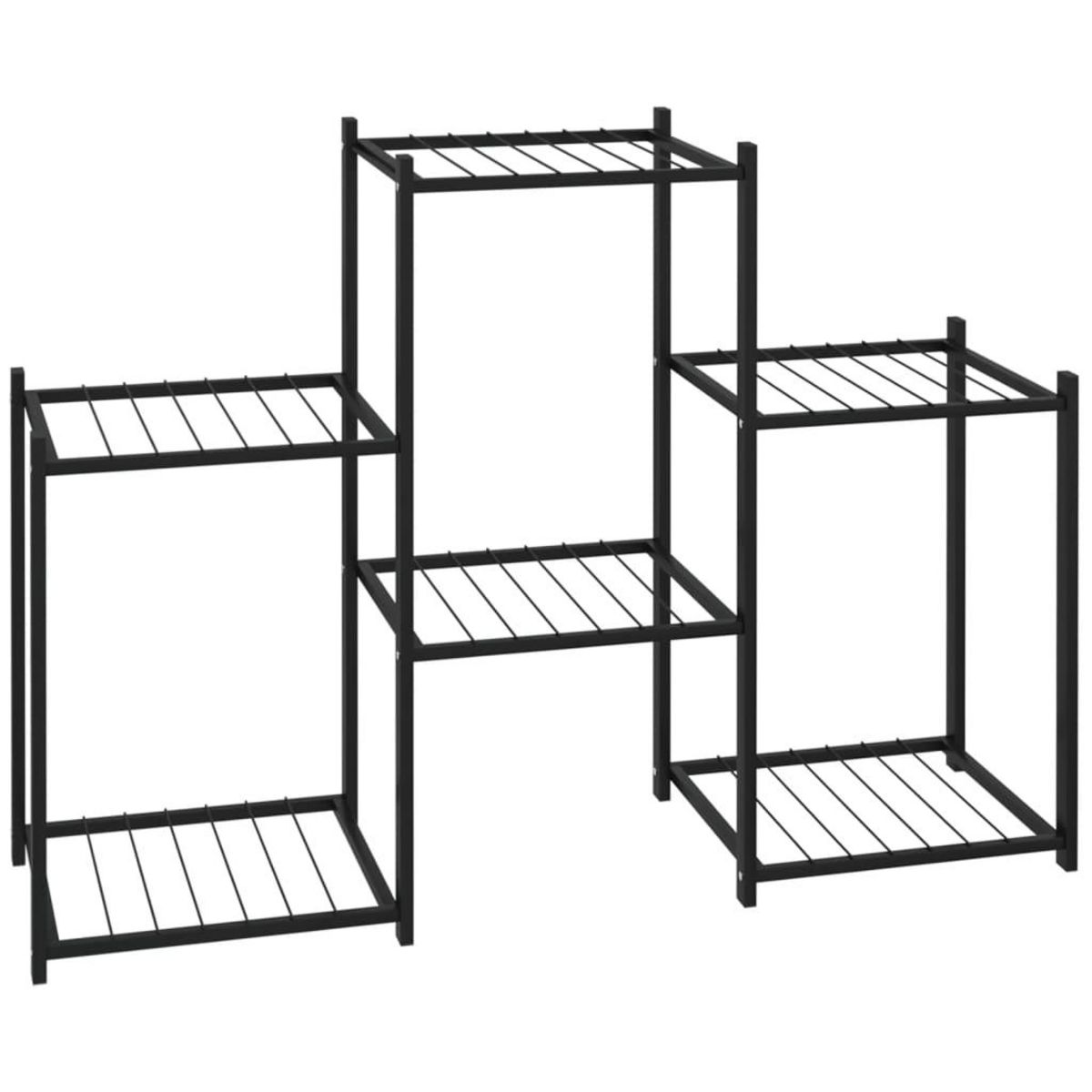 VIDAXL Jardiniere 83x25x60 cm Noir Fer