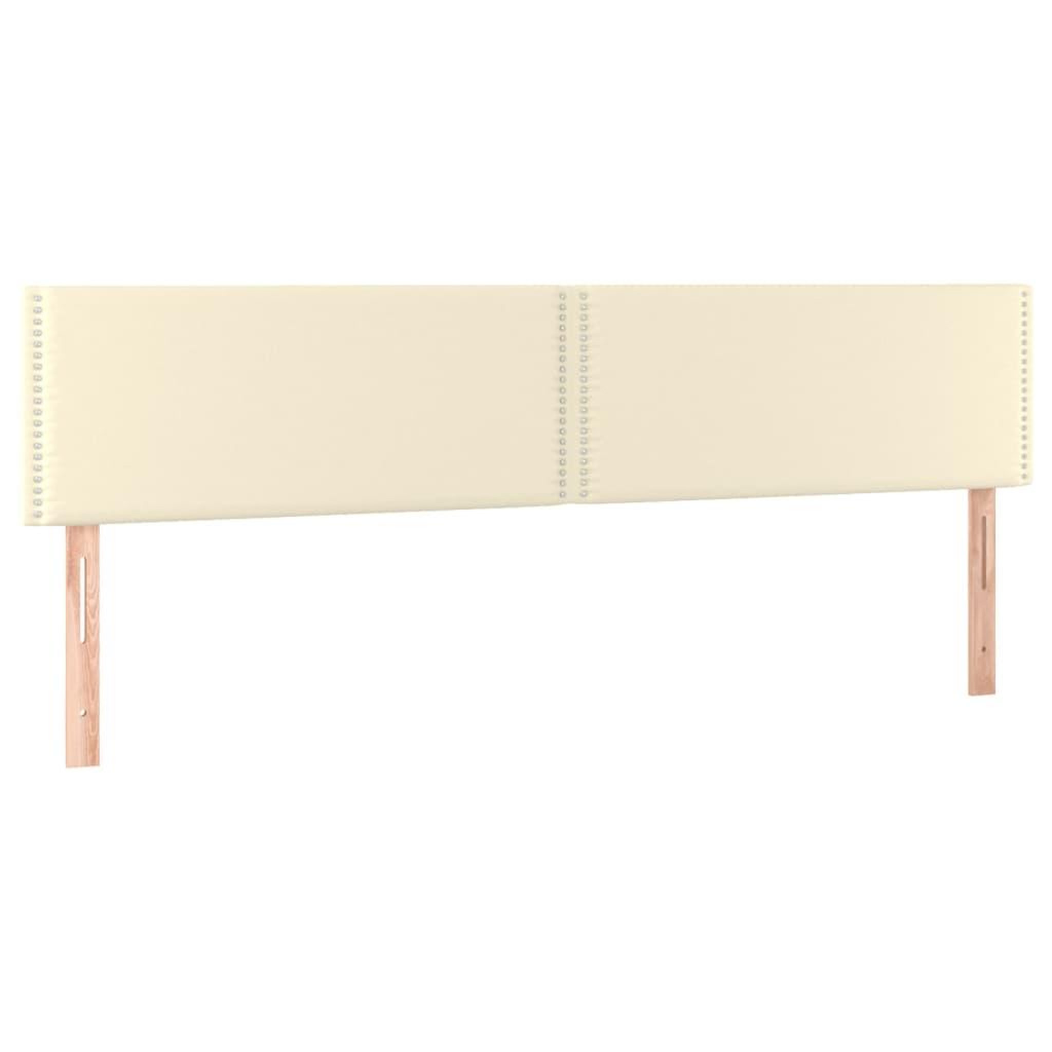 Voir la diapositive 4 : VIDAXL Tete de lit a LED Creme 160x5x78/88 cm Similicuir