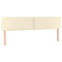 Voir la diapositive 4 : VIDAXL Tete de lit a LED Creme 160x5x78/88 cm Similicuir