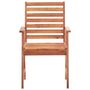Voir la diapositive 4 : VIDAXL Chaises a manger d'exterieur lot de 3 et coussins Acacia massif