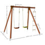 Voir la diapositive 3 : Soulet Portique balançoire - Bois - H1.95m - TONKA