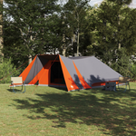 VIDAXL Tente familiaux grise et orange, imperméable pour 12 personnes