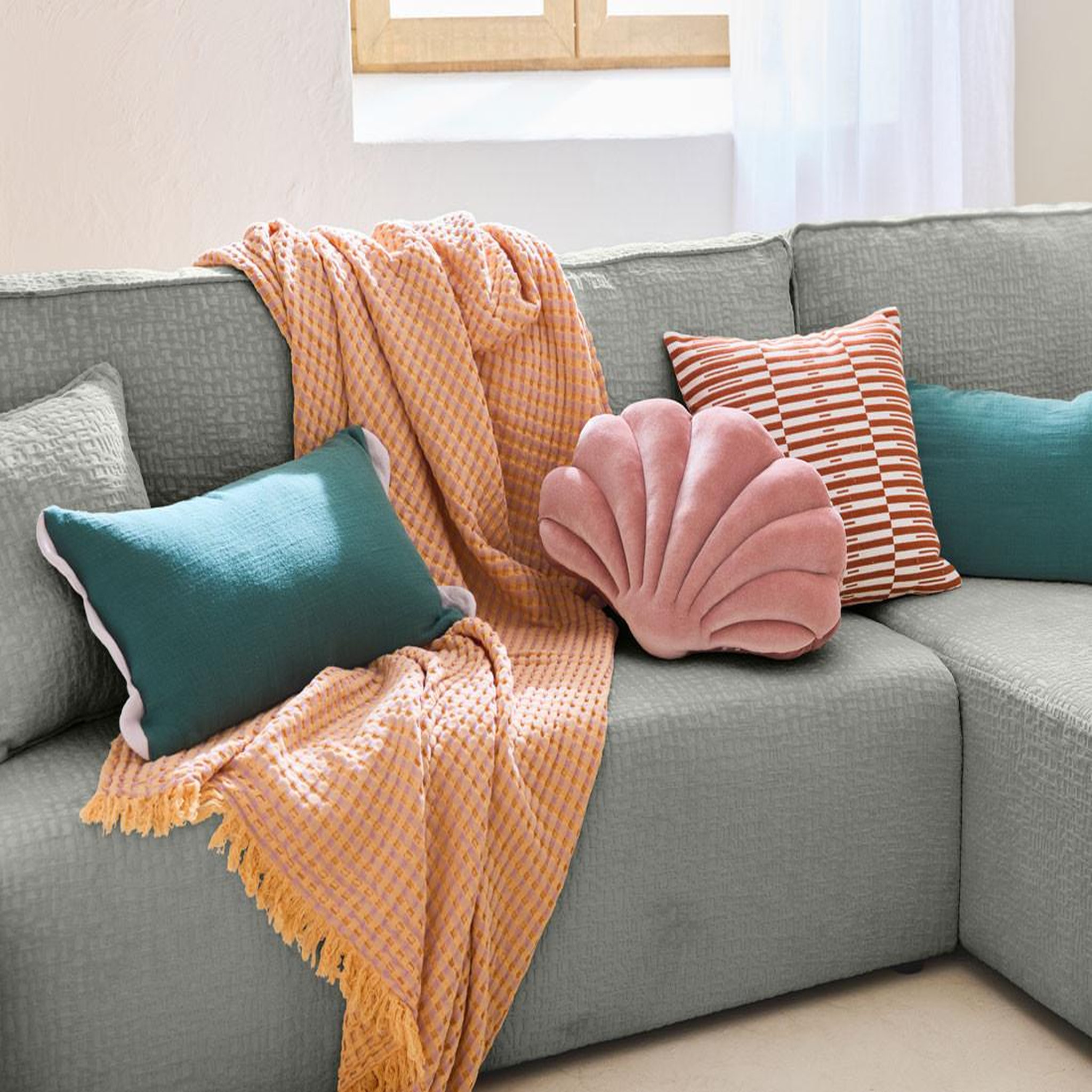 Voir la diapositive 2 : BEST MOBILIER Topaze - canapé d'angle réversible - 4 places - convertible avec coffre - en tissu velours relief
