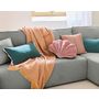 Voir la diapositive 2 : BEST MOBILIER Topaze - canapé d'angle réversible - 4 places - convertible avec coffre - en tissu velours relief
