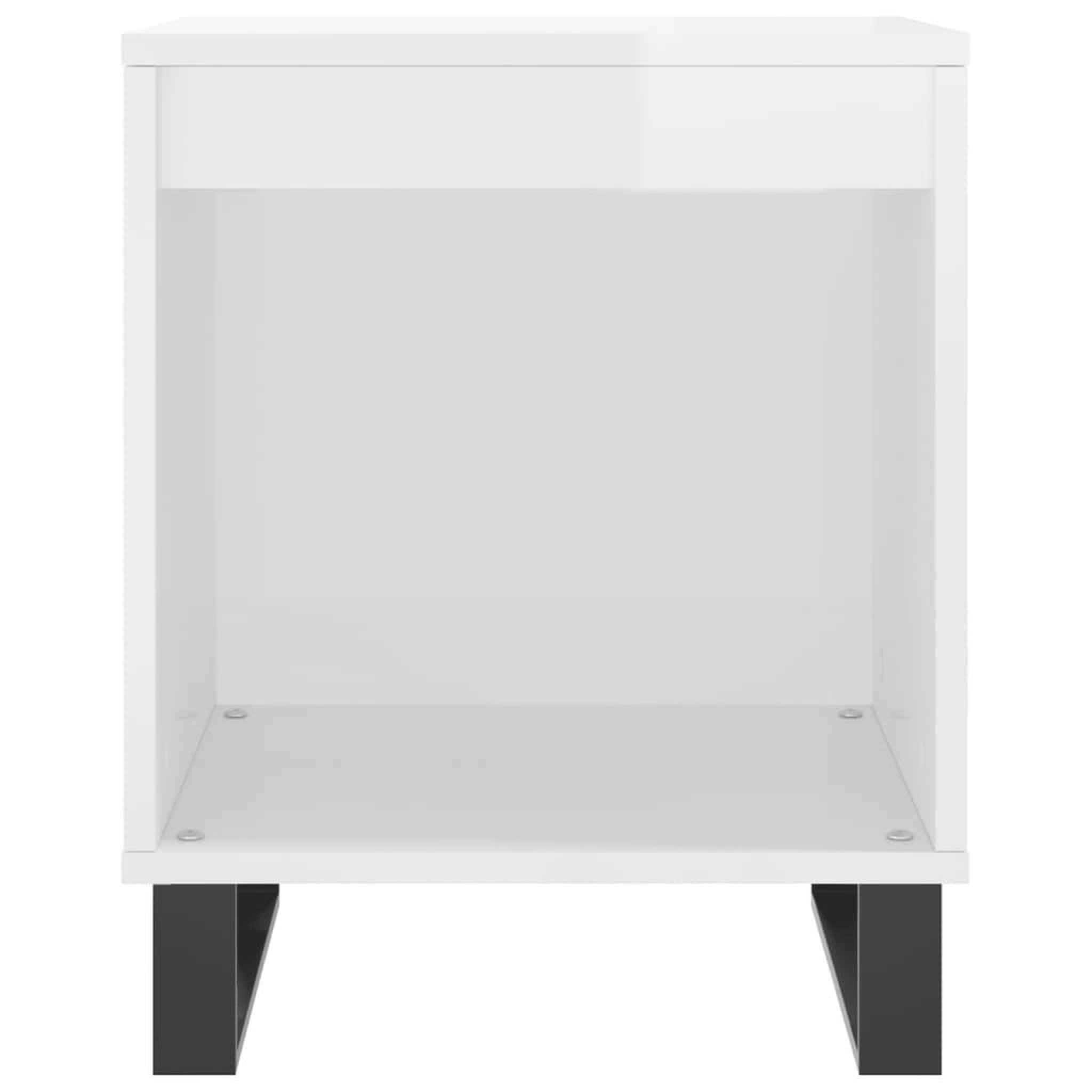 Voir la diapositive 5 : VIDAXL Tables de chevet 2 pcs blanc brillant 40x35x50 cm