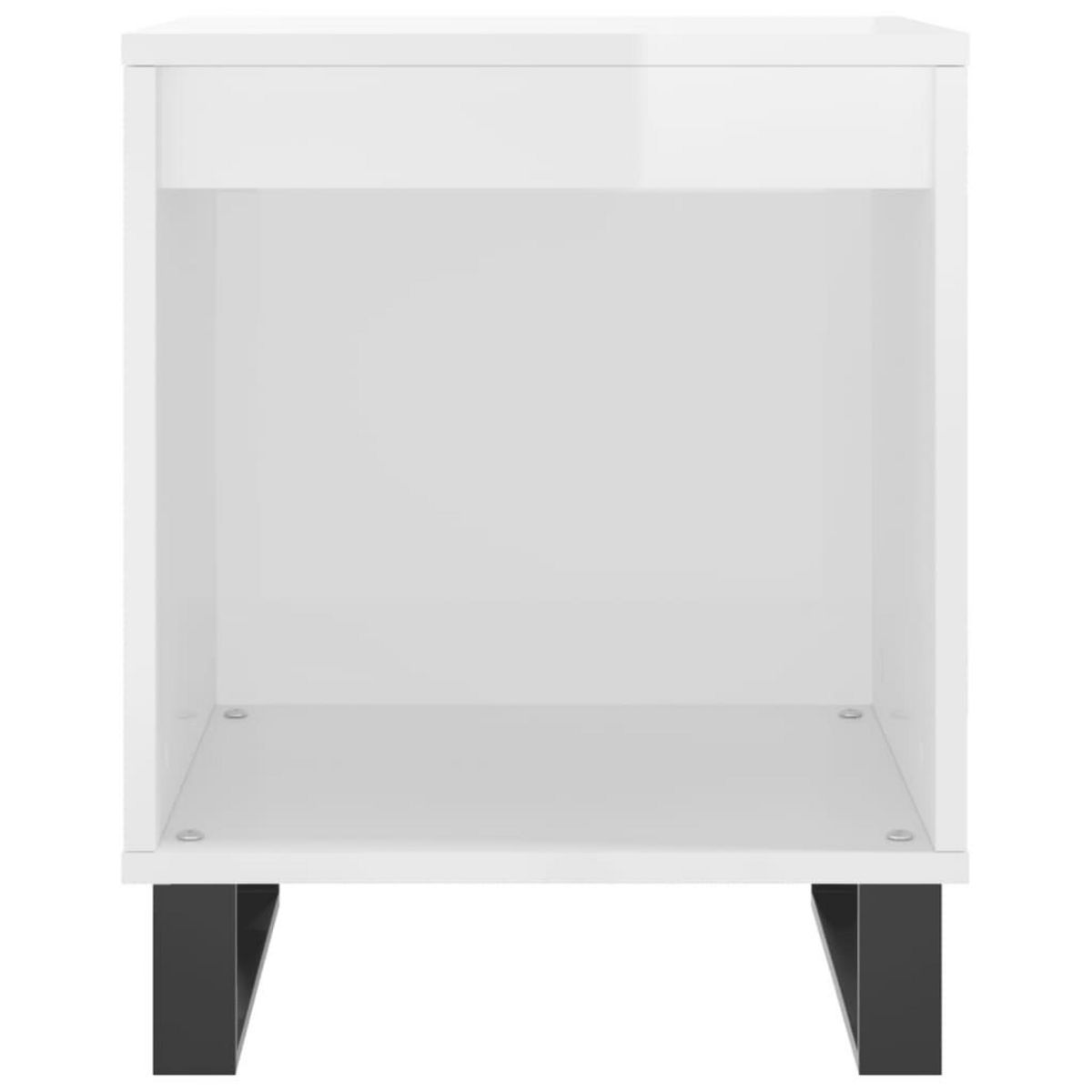 VIDAXL Tables de chevet 2 pcs blanc brillant 40x35x50 cm