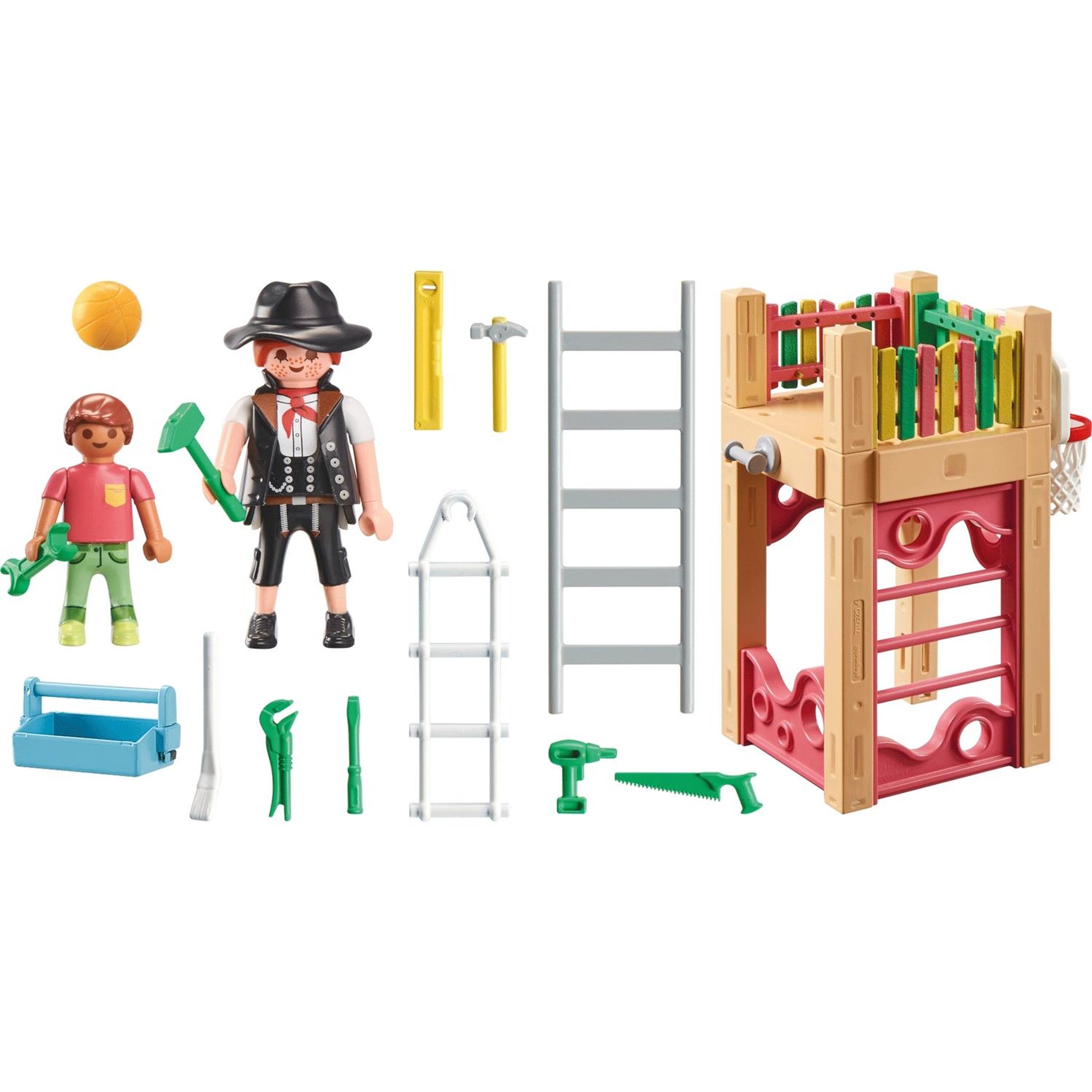 Voir la diapositive 3 : PLAYMOBIL Charpentier avec Tourelle de Jeu