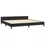 VIDAXL Cadre de lit avec tete de lit Noir 200x200 cm Velours