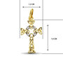 Voir la diapositive 3 : L'ATELIER D'AZUR Collier - Médaille Croix Or Bicolore Jaune et Blanc - Croix Celtique - Chaine Dorée