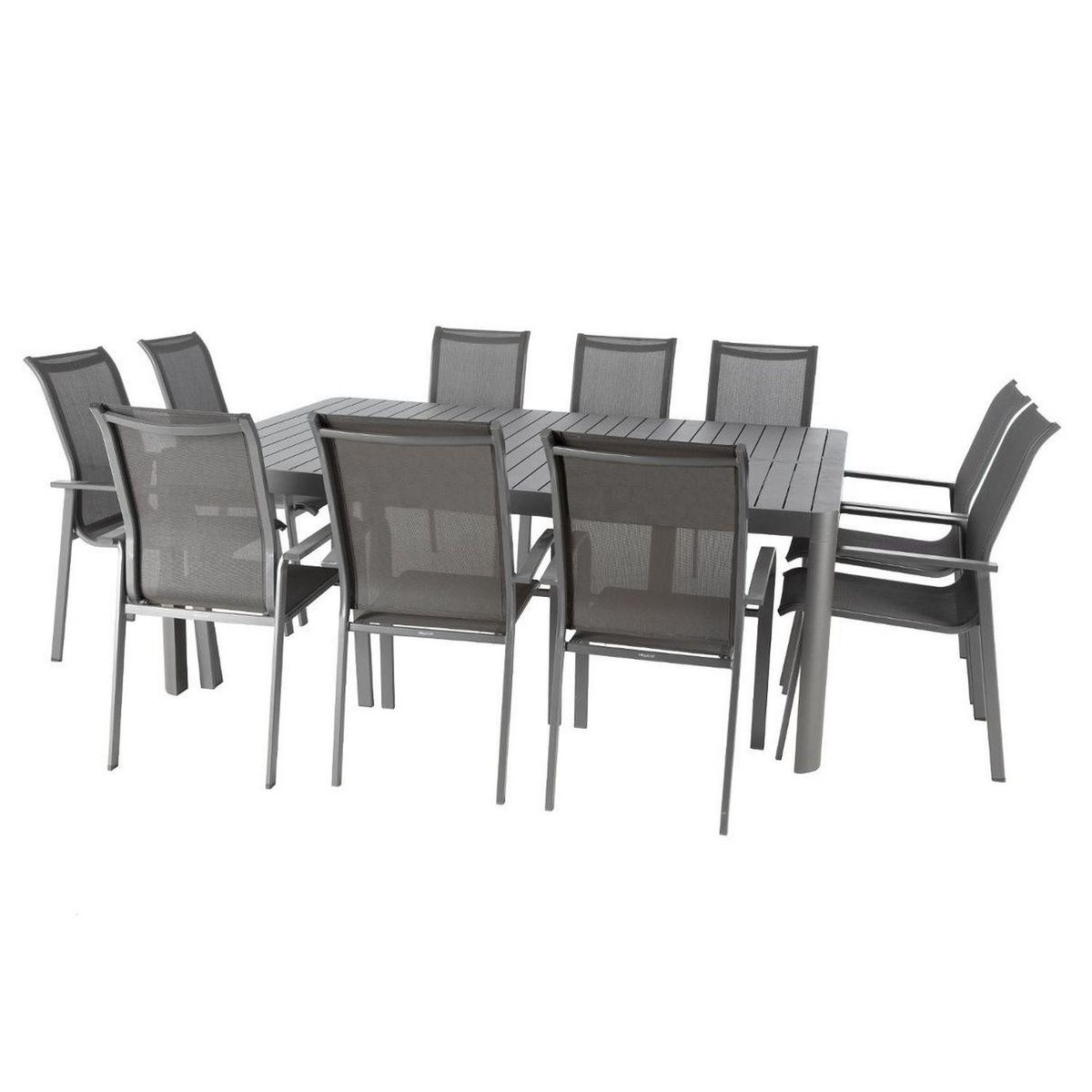 HESPERIDE Table de jardin extensible Paradize en aluminium - 10 Places