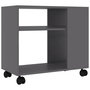 Voir la diapositive 2 : VIDAXL Table d'appoint Gris 70x35x55 cm Bois d'ingenierie
