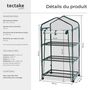 Voir la diapositive 6 : tectake Serre de balcon 0,36 m³ sur roulettes blanc transparent