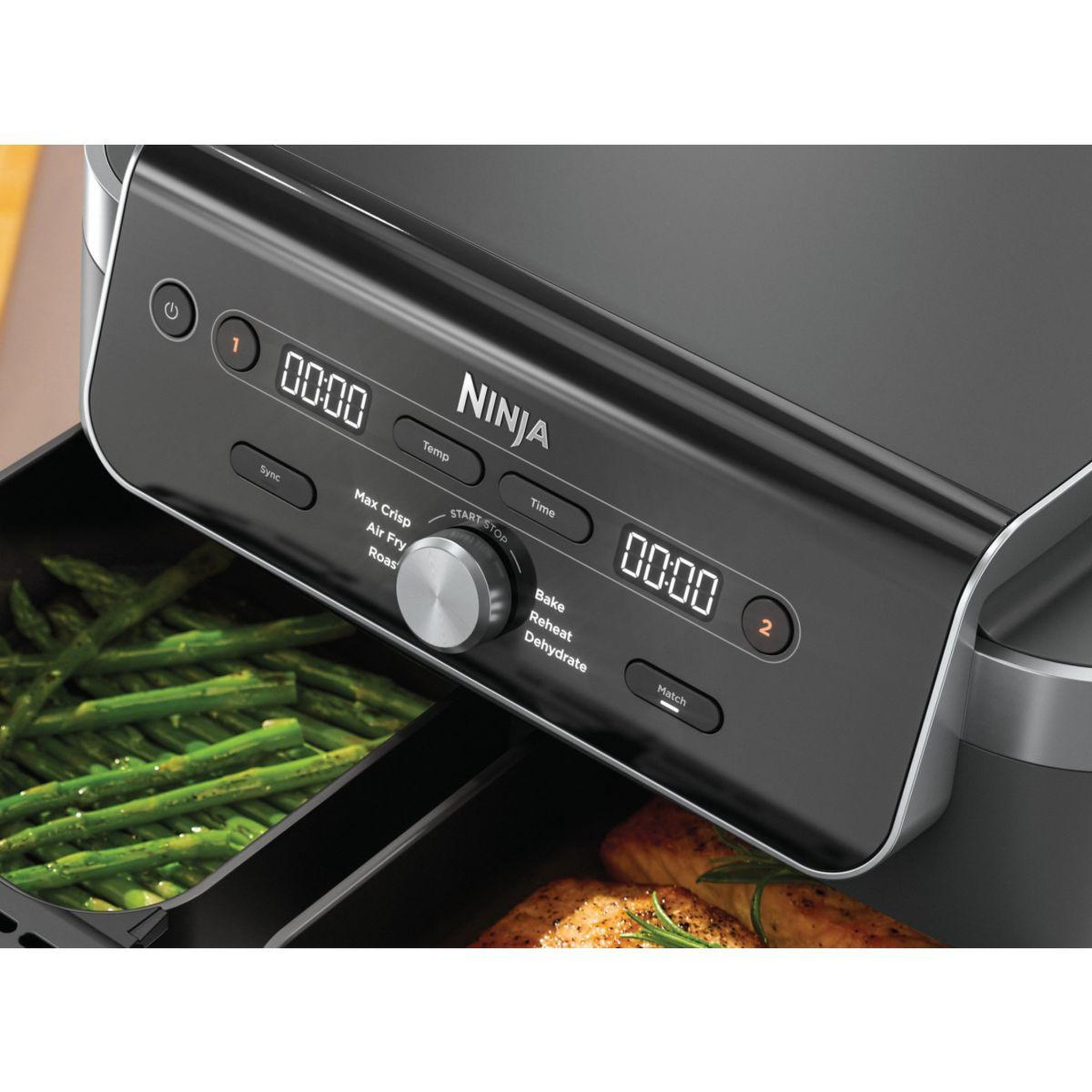 Voir la diapositive 5 : NINJA Friteuse sans huile Foodi Dual Air Fryer 9.5L DZ901EUI