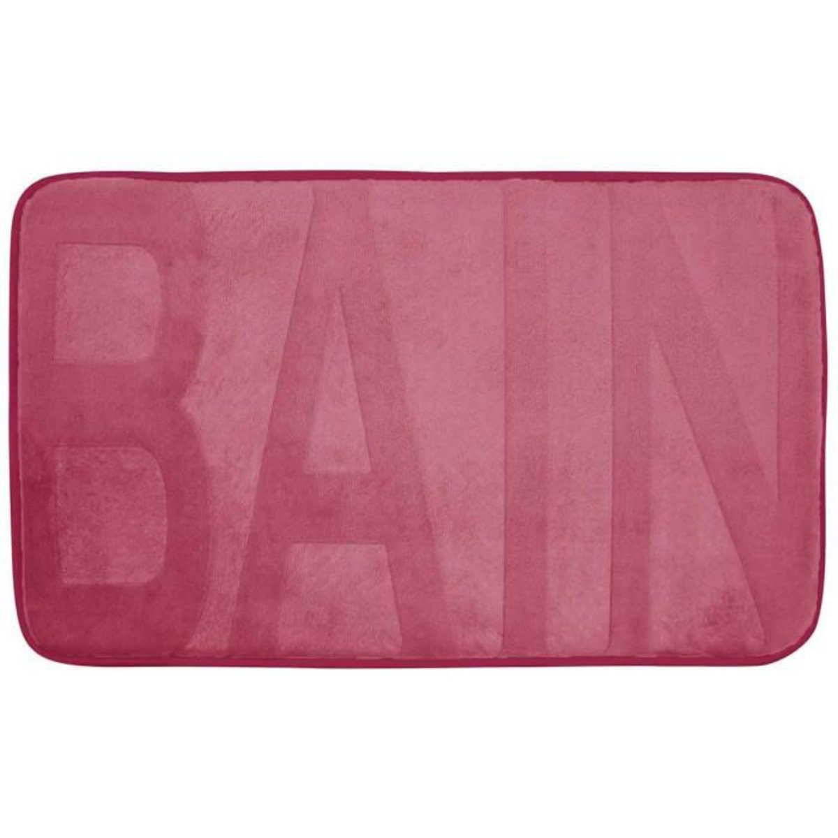 Paris Prix Tapis de Bain Microfibre  Relief  45x75cm Framboise