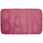 Paris Prix Tapis de Bain Microfibre  Relief  45x75cm Framboise