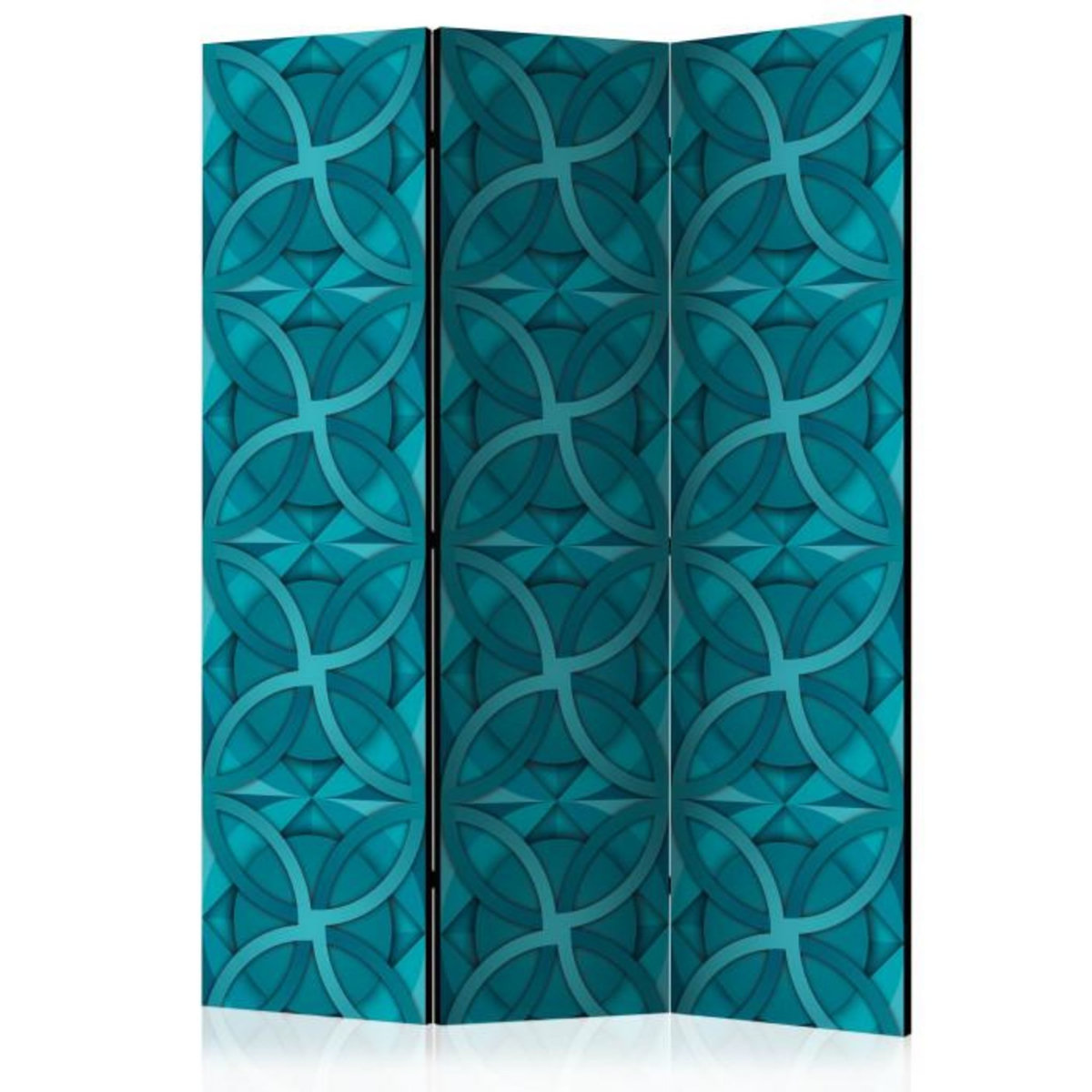 Paris Prix Paravent 3 Volets  Geometric Turquoise  135x172cm
