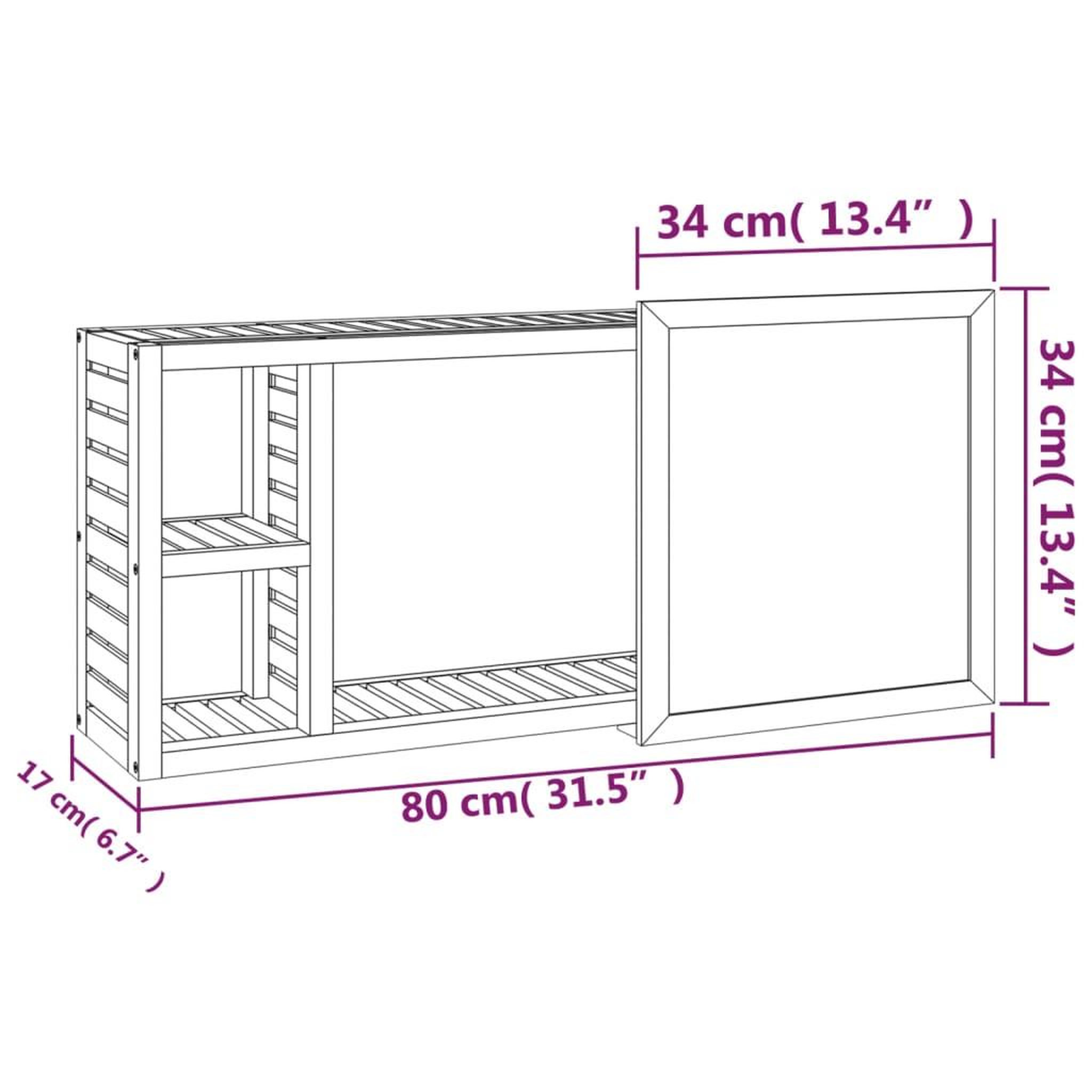 Voir la diapositive 6 : VIDAXL Armoire a miroir 80x17x34 cm bois massif de noyer
