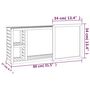 Voir la diapositive 6 : VIDAXL Armoire a miroir 80x17x34 cm Bois massif de noyer