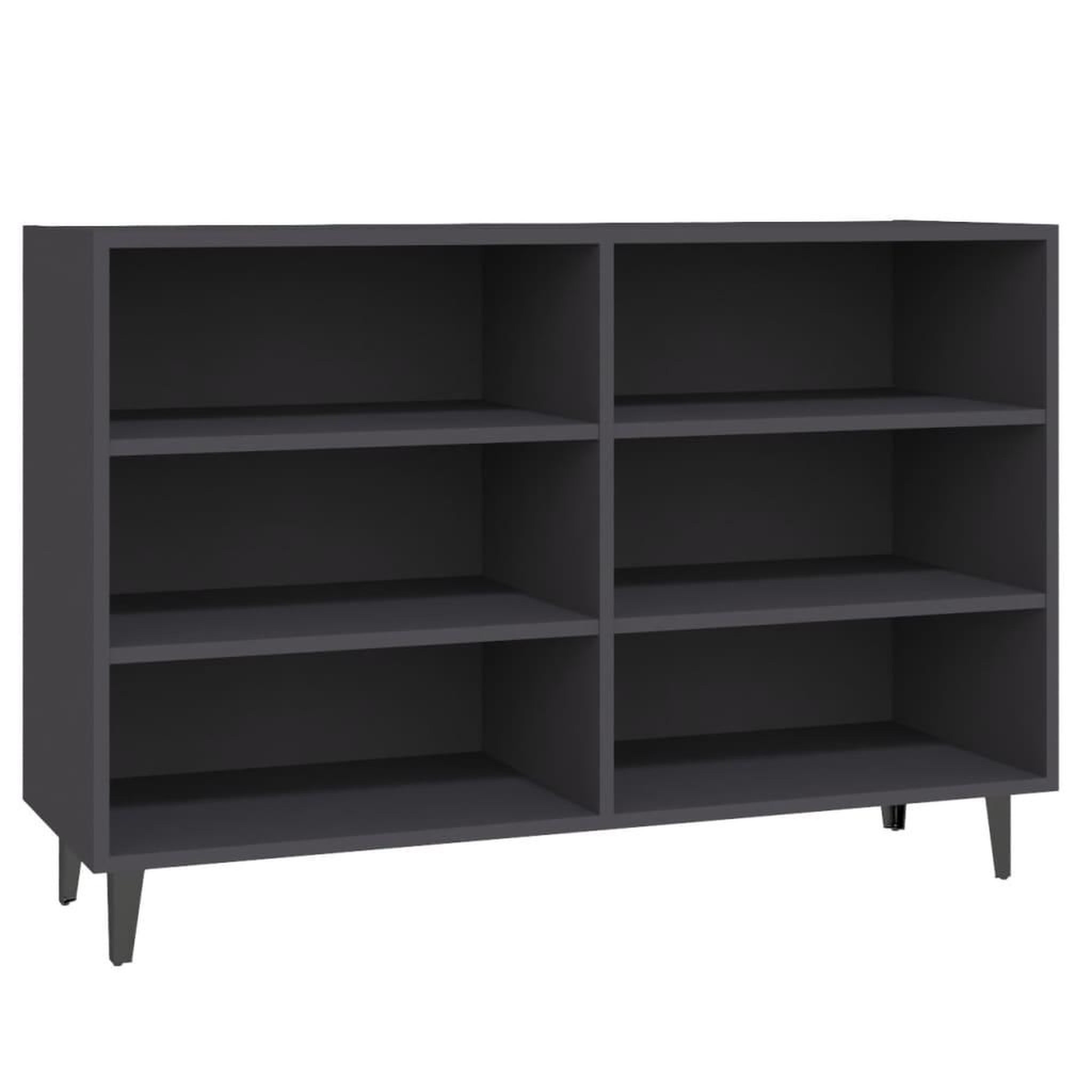 Voir la diapositive 2 : VIDAXL Buffet gris 103,5x35x70 cm bois d'ingenierie