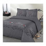 Voir la diapositive 1 : VISION VISION Parure de couette Love - 100% coton - 1 housse de couette 240 x 220 cm + 2 taies d'oreiller 65 x 65 cm - Gris anthracite
