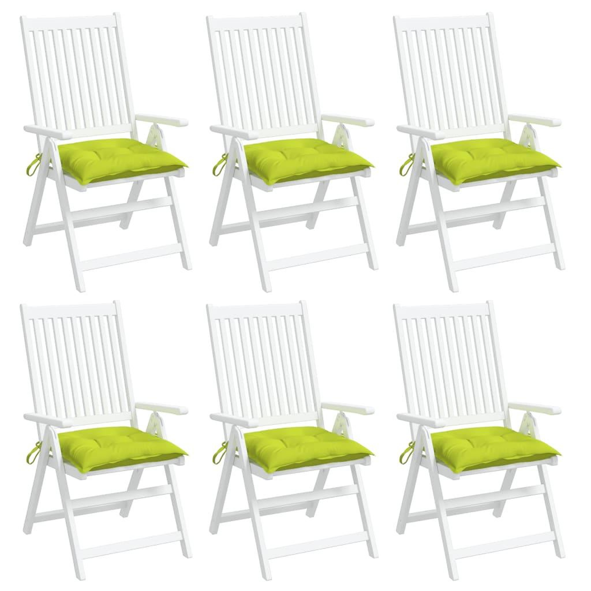 Voir la diapositive 4 : VIDAXL Coussins de palette lot de 6 vert brillant 50x50x7 cm