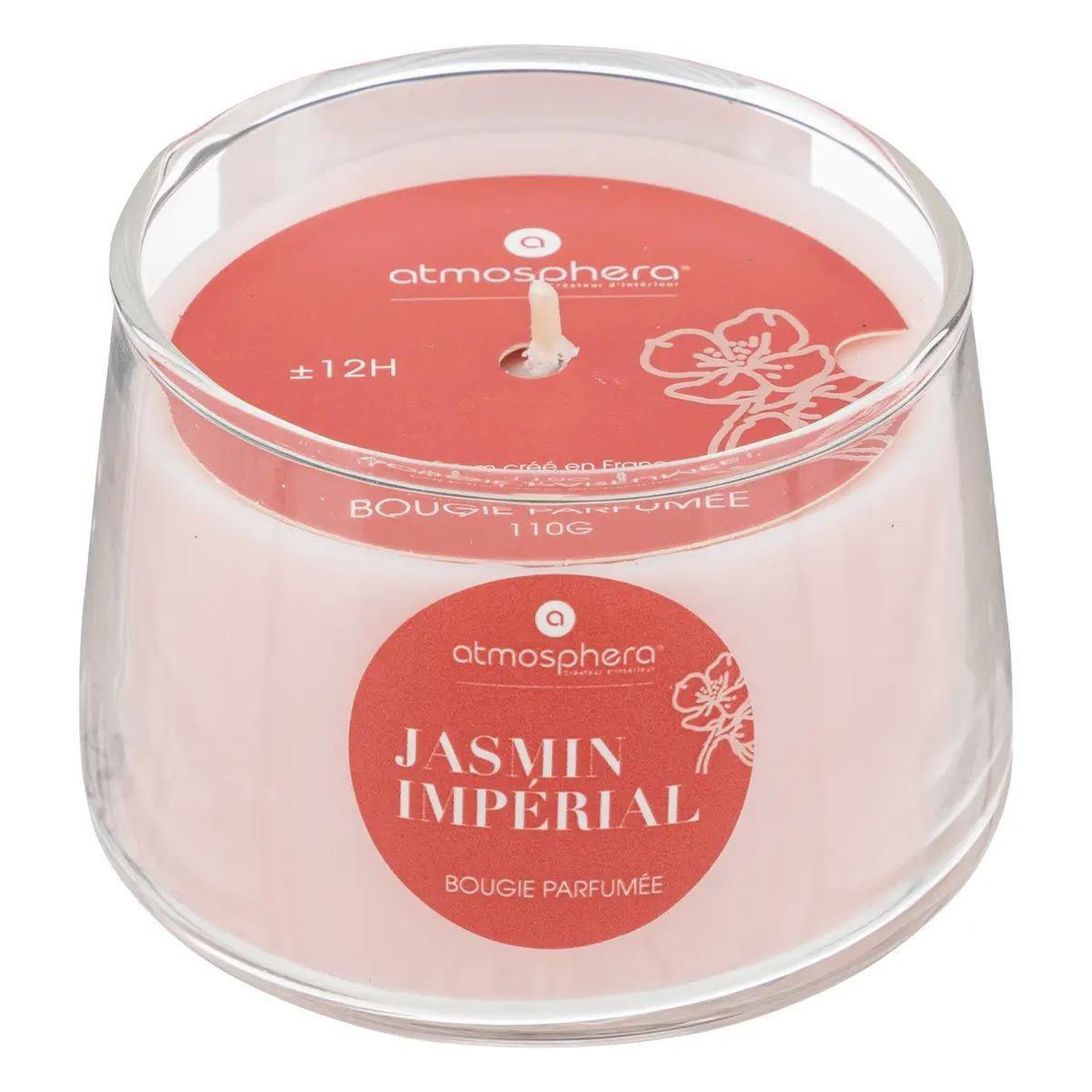 Voir la diapositive 2 : ATMOSPHERA Bougie parfumée en verre  izor  110g jasmin
