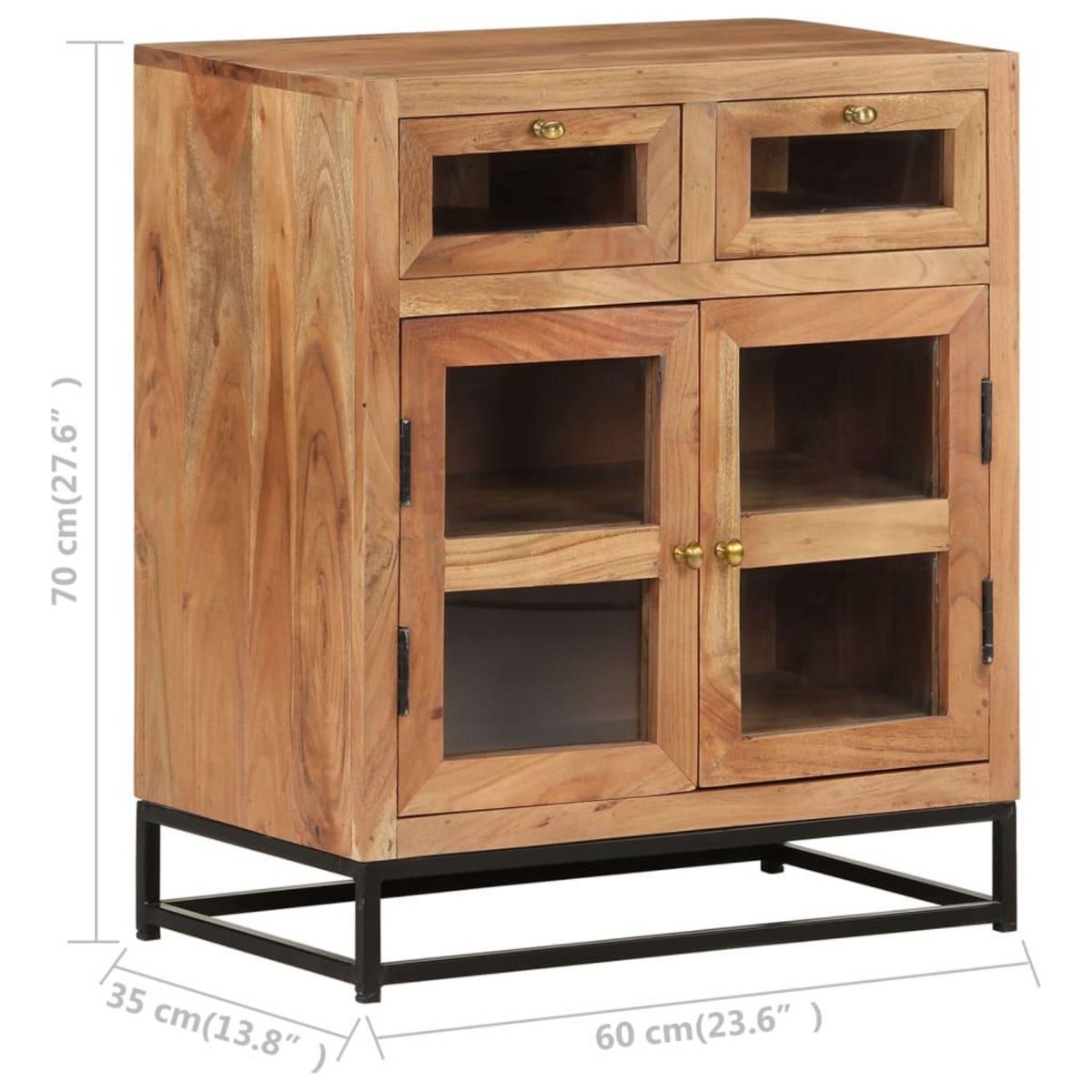 VIDAXL Buffet 60x35x70 cm Bois d'acacia massif