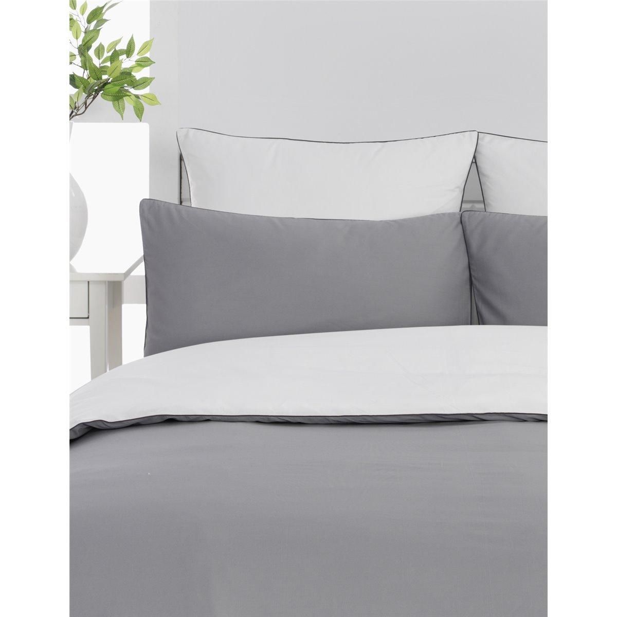 Sensei Maison Lot de 2 taies d'oreiller bicolores en percale coton DOZMARY