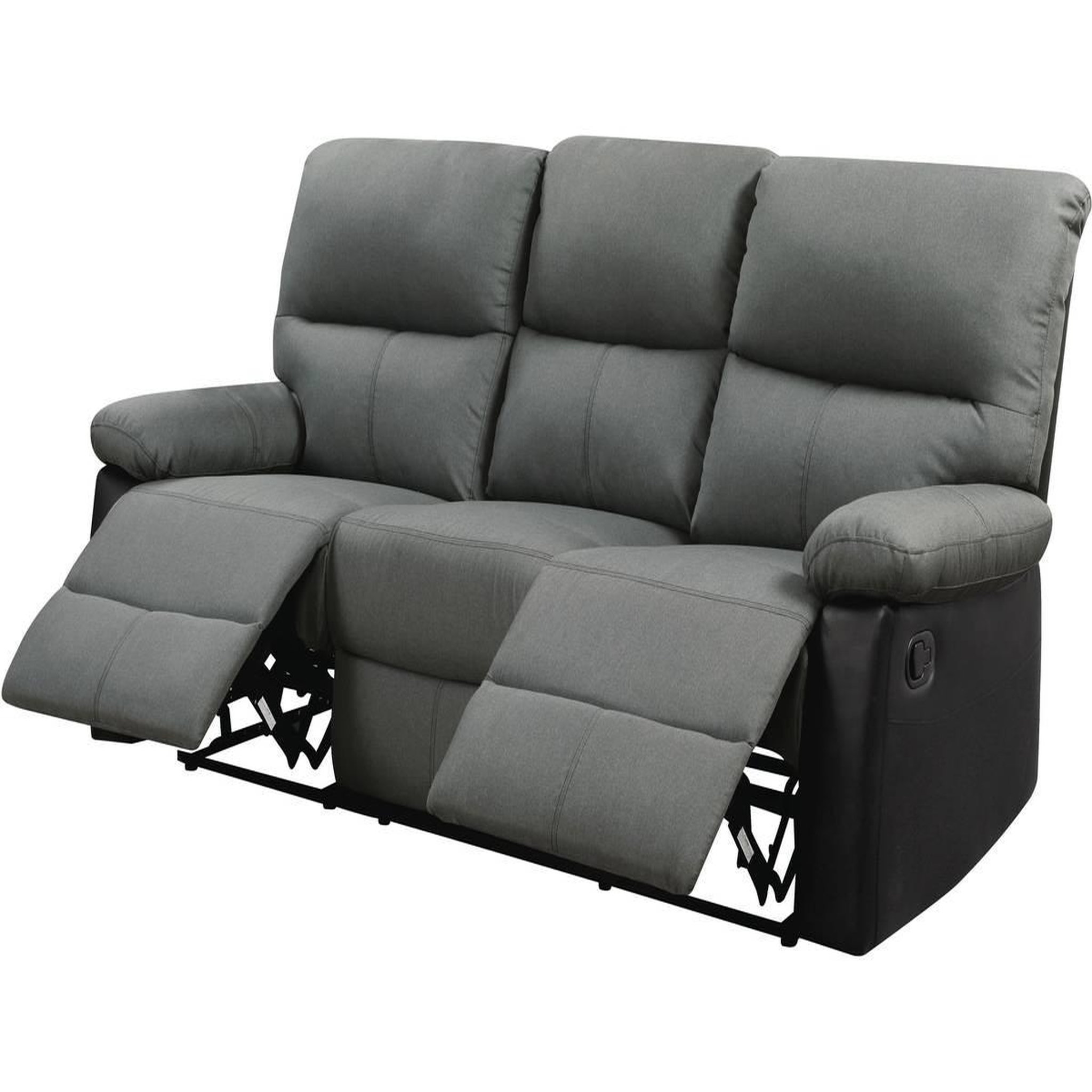 Voir la diapositive 4 : Habitat et Jardin Canapé relax  lincoln  - 3 places - noir / gris foncé