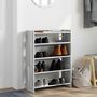Voir la diapositive 3 : VIDAXL Etagere a chaussures sonoma gris 60x25x81 cm bois d'ingenierie