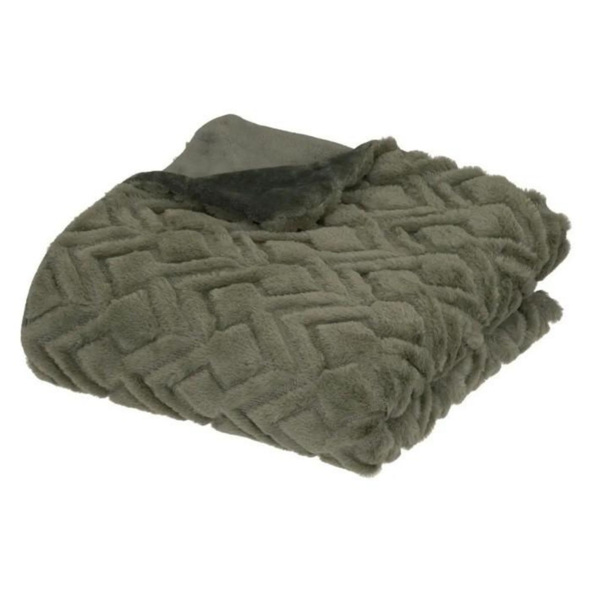 ATMOSPHERA Plaid Imitation Fourrure  Mara  120x160cm Kaki