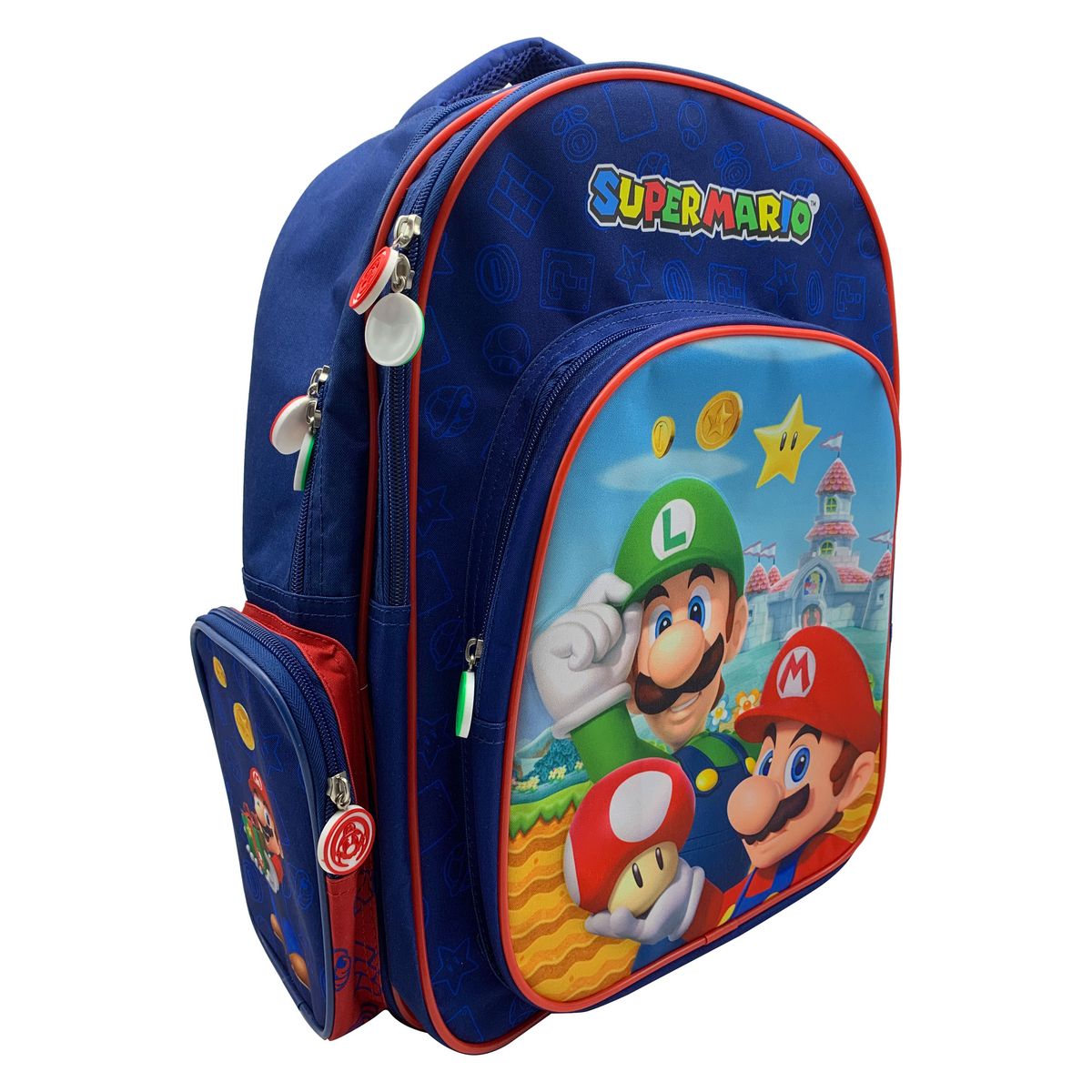 Sac à dos 3 compartiments polyester marine SUPER MARIO BROS NINTENDO