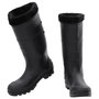 Voir la diapositive 2 : VIDAXL Bottes de pluie avec chaussettes amovibles noir taille 41 PVC
